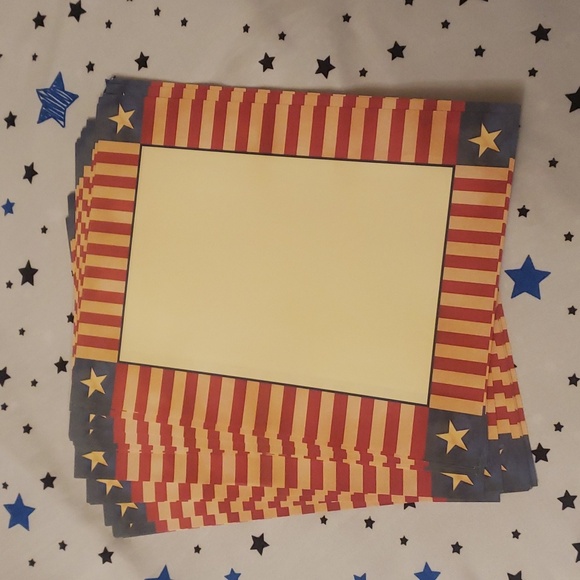 Free! (With Purchase) Hallmark Designer Computer Paper- Vintage Patriotic Stars - Picture 2 of 8